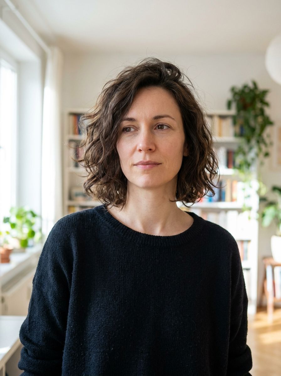 Kinnlanger Bob mit weichen Wellen - Kinnlange Frisuren für feines Haar